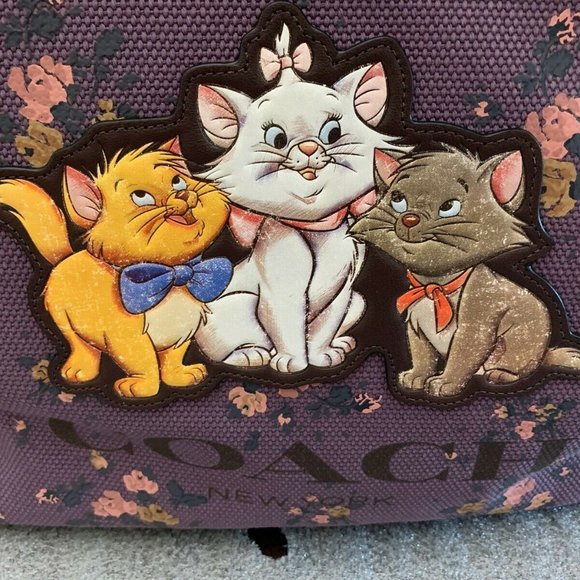 COACH Disney Tote Bag Rose Bouquet Aristocats - Picture 2 of 4